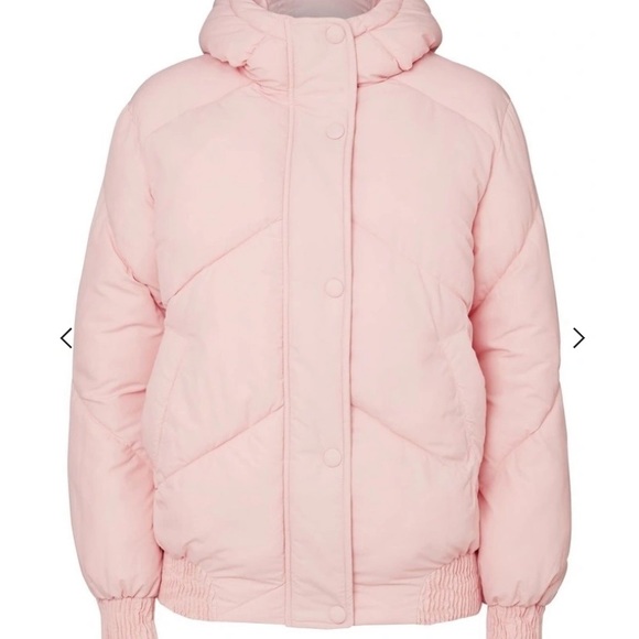 Seed pink puffer jacket with hood - size 10 - Picture 2 of 2